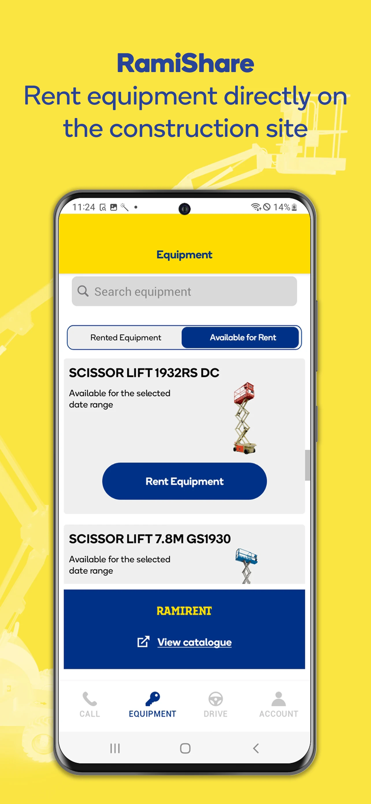 Rental+ / RamiShare app screen