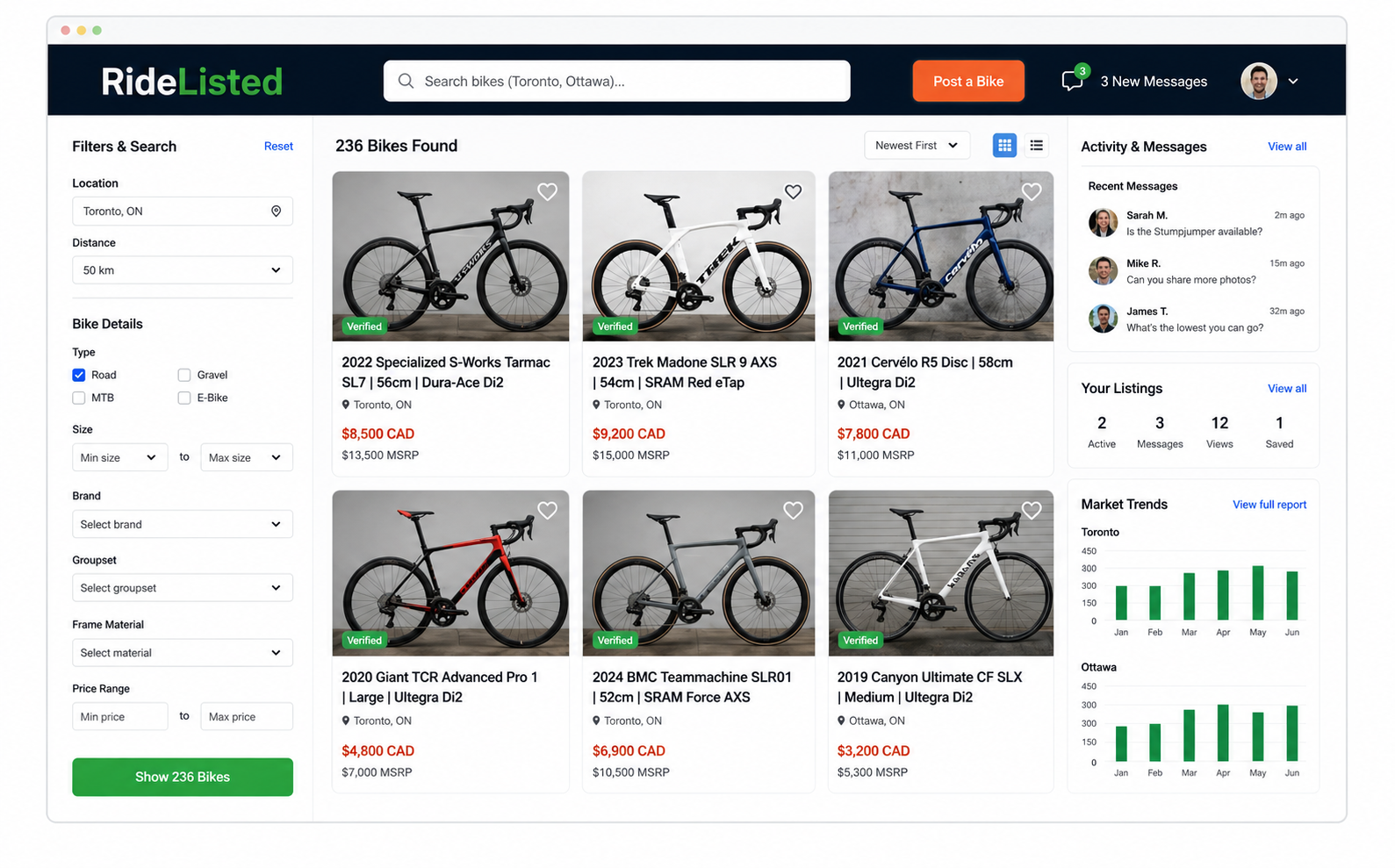 RideListed — A marketplace taken from an empty repo to production